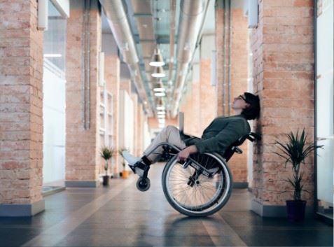 disabled woman in a wheelchair